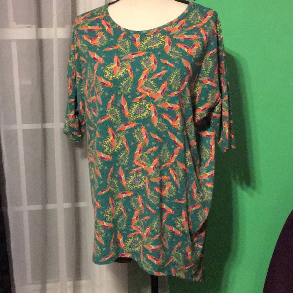 Lularoe paisley feather Irma Tunic